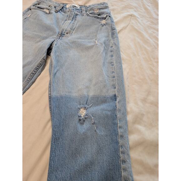 Abercrombie & Fitch The Mom High Rise Jeans Women’s Size 25 Distressed Ripped... - Picture 2 of 14